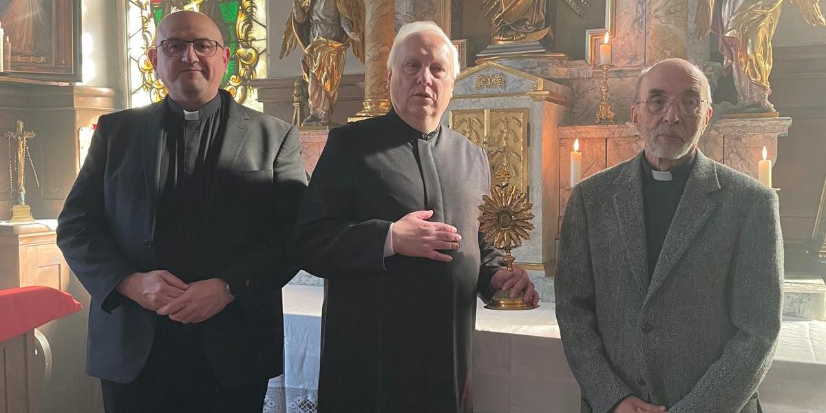 v.l.n.r Pfr. Sven Raube, Prof. Bruns, Pfr. Tschuschke